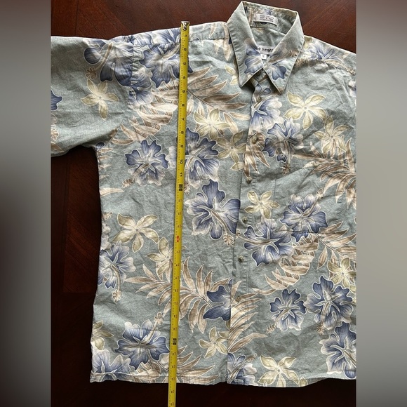 VIA VENETO Floral Blue and Beige Men's Shirt SIZE M 100% cotton - Picture 6 of 6